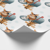 Happy Holidays Bunny Geschenkpapier (Ecke)