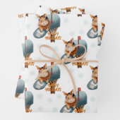 Happy Holidays Bunny in einer Mailbox Geschenkpapier Set (Beispiel)