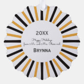 Happy Holidays Bunny Rabbit Ornament Karte (Rückseite)