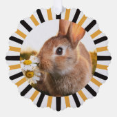 Happy Holidays Bunny Rabbit Ornament Karte (Vorderseite)