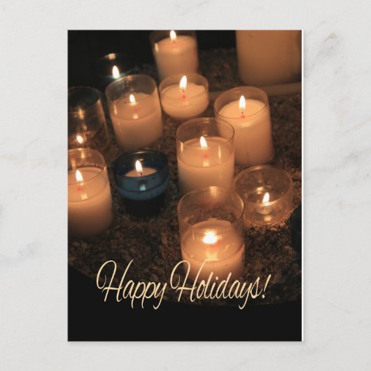 Happy Holidays Burning Kerzen Weihnachten (Vorderseite)