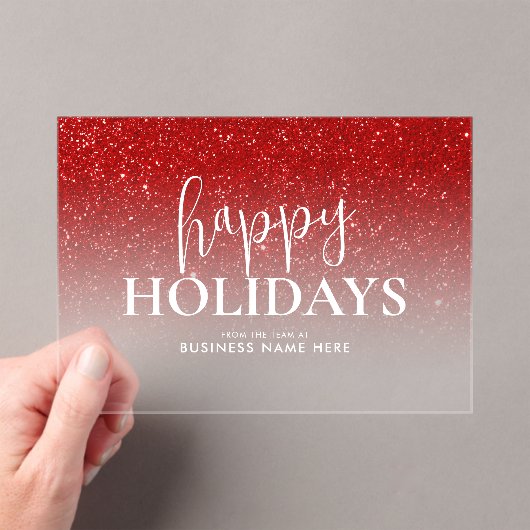 Happy Holidays Business Akrolic Holiday Card Acryleinladungen (Insitu (Handheld))