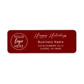 Happy Holidays Business Custom Rücksendeadresse (Vorne)