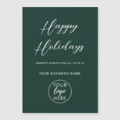 Happy Holidays Business Logo Magnetkarte (Vorderseite)