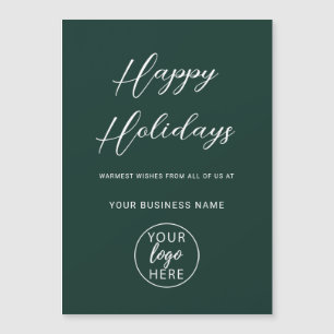 Happy Holidays Business Logo Magnetkarte