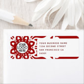 Happy Holidays Business Logo Snowflake Red (Insitu)