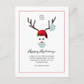 Happy Holidays Business Logo Weihnachtsmann Postkarte (Vorderseite)