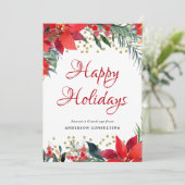 Happy Holidays Business Modern Feiertagskarte (Stehend Vorderseite)