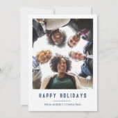 Happy Holidays Business Team Foto Weihnachten (Vorderseite)