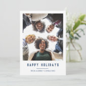 Happy Holidays Business Team Foto Weihnachten (Stehend Vorderseite)