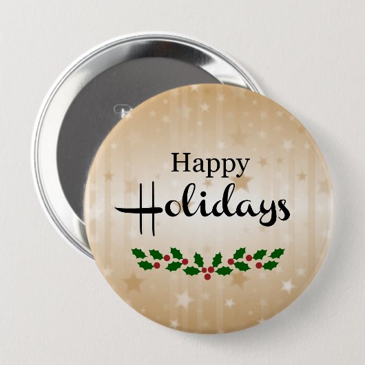 Happy Holidays Button (Vorne & Hinten)