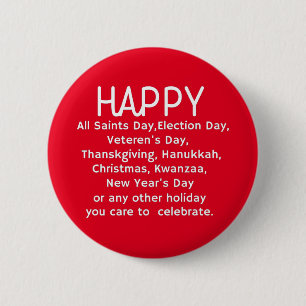 Happy Holidays Button