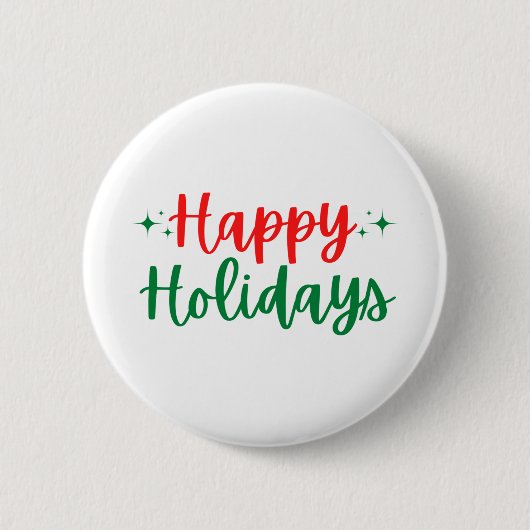 Happy Holidays Button (Vorderseite)