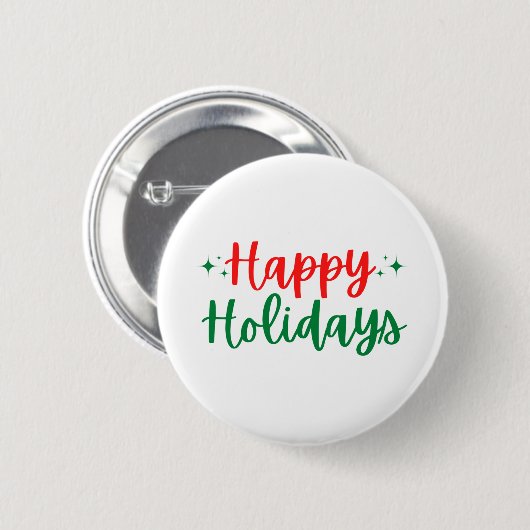 Happy Holidays Button (Vorne & Hinten)