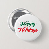 HAPPY HOLIDAYS BUTTON (Vorne & Hinten)