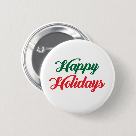 HAPPY HOLIDAYS BUTTON (Vorne & Hinten)
