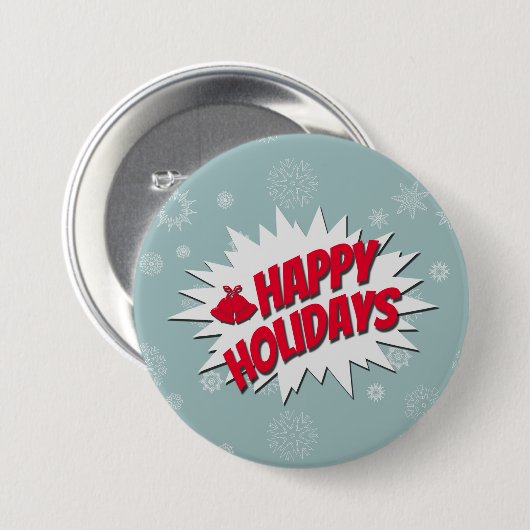 Happy Holidays Button (Vorne & Hinten)