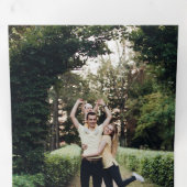 Happy Holidays Calligraphy Arch Floral Foto Dreifach Gefaltete Urlaubskarte (Innen Erste Seite)