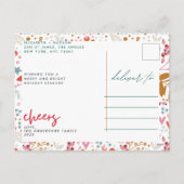 Happy Holidays Calligraphy Christmas Foto Feiertagspostkarte (Rückseite)