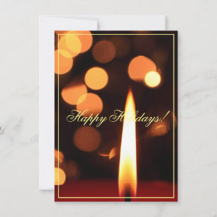 Happy Holidays Candle Lights Grußkarte Feiertagskarte