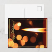 Happy Holidays Candle Lights Postkarte (Vorne/Hinten)