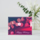 Happy Holidays Candle Lights Postkarte (Stehend Vorderseite)
