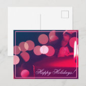 Happy Holidays Candle Lights Postkarte (Vorne/Hinten)