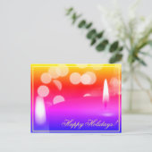 Happy Holidays Candle Lights Postkarte (Stehend Vorderseite)