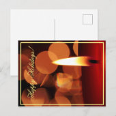 Happy Holidays Candle Lights Postkarte (Vorne/Hinten)