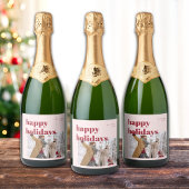 Happy Holidays Candy Cane Foto Schaumweinetikett