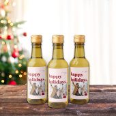 Happy Holidays Candy Cane Foto Weinetikett