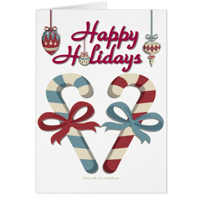 Happy Holidays Candy Cane Heart (Vorne)