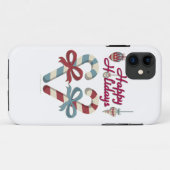 Happy Holidays Candy Cane Heart Case-Mate iPhone Hülle (Rückseite (Horizontal))