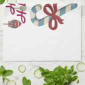 Happy Holidays Candy Cane Heart Küchentuch (Gefaltet)