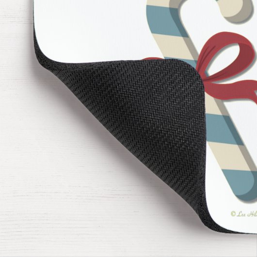Happy Holidays Candy Cane Heart Mousepad (Ecke)