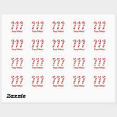 Happy Holidays Candy Cane Stickers (Blatt)