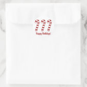 Happy Holidays Candy Cane Stickers (Tasche)
