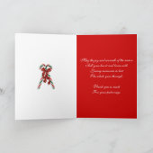 Happy Holidays Candy canes General Feiertagskarte (Innenseite)