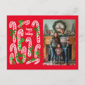 Happy Holidays Candycanes CUSTOM FOTO Weihnachten (Vorderseite)