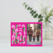 Happy Holidays Candycanes CUSTOM FOTO Weihnachten (Stehend Vorderseite)