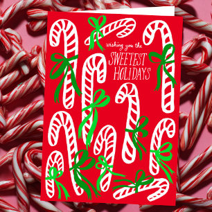 Happy Holidays Candycanes Sweet Niedliche Weihnach Karte
