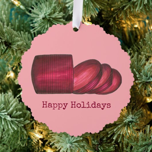 Happy Holidays Canned Cranberry Sauce Erntedank Ornament Karte (Insitu (Baum))