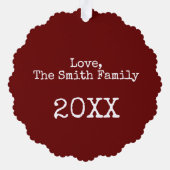 Happy Holidays Canned Cranberry Sauce Erntedank Ornament Karte (Rückseite)