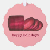 Happy Holidays Canned Cranberry Sauce Erntedank Ornament Karte (Vorderseite)