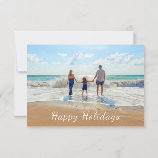 Happy Holidays Card Benutzerdefiniert Foto und Tex Einladung (Rückseite)