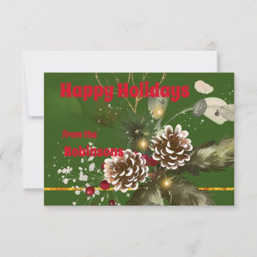 Happy Holidays Card Dankeskarte (Vorderseite)