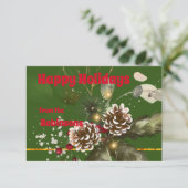 Happy Holidays Card Dankeskarte (Stehend Vorderseite)