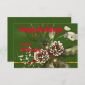 Happy Holidays Card Dankeskarte (Vorne/Hinten)