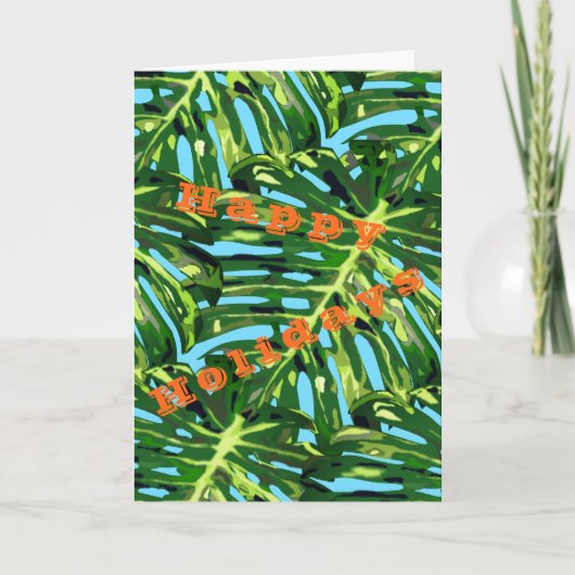 Happy Holidays Card Exotische Sommerferien Karte (Vorderseite)