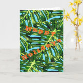 Happy Holidays Card Exotische Sommerferien Karte (Gelbe Blume)